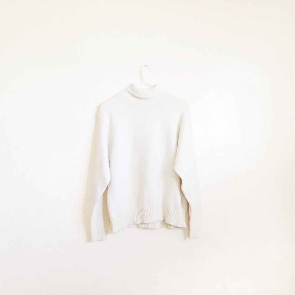 Vintage Cream Knit Turtleneck